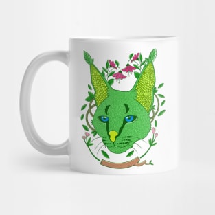 Floral Caracal Mug